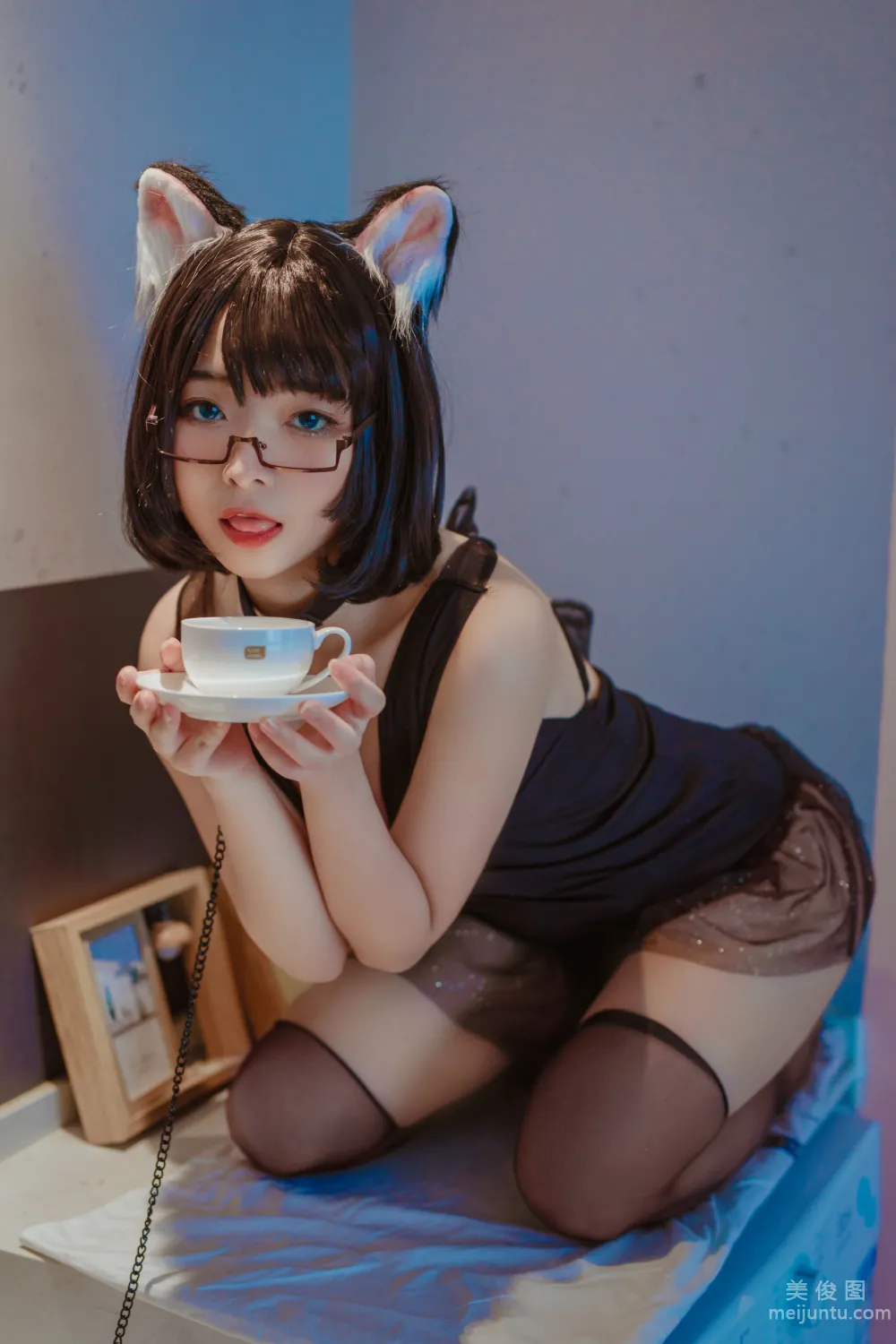 [Web Idol COSER Photo] yuuhui Yuhui - Cat Head Black Dress Set photo 4