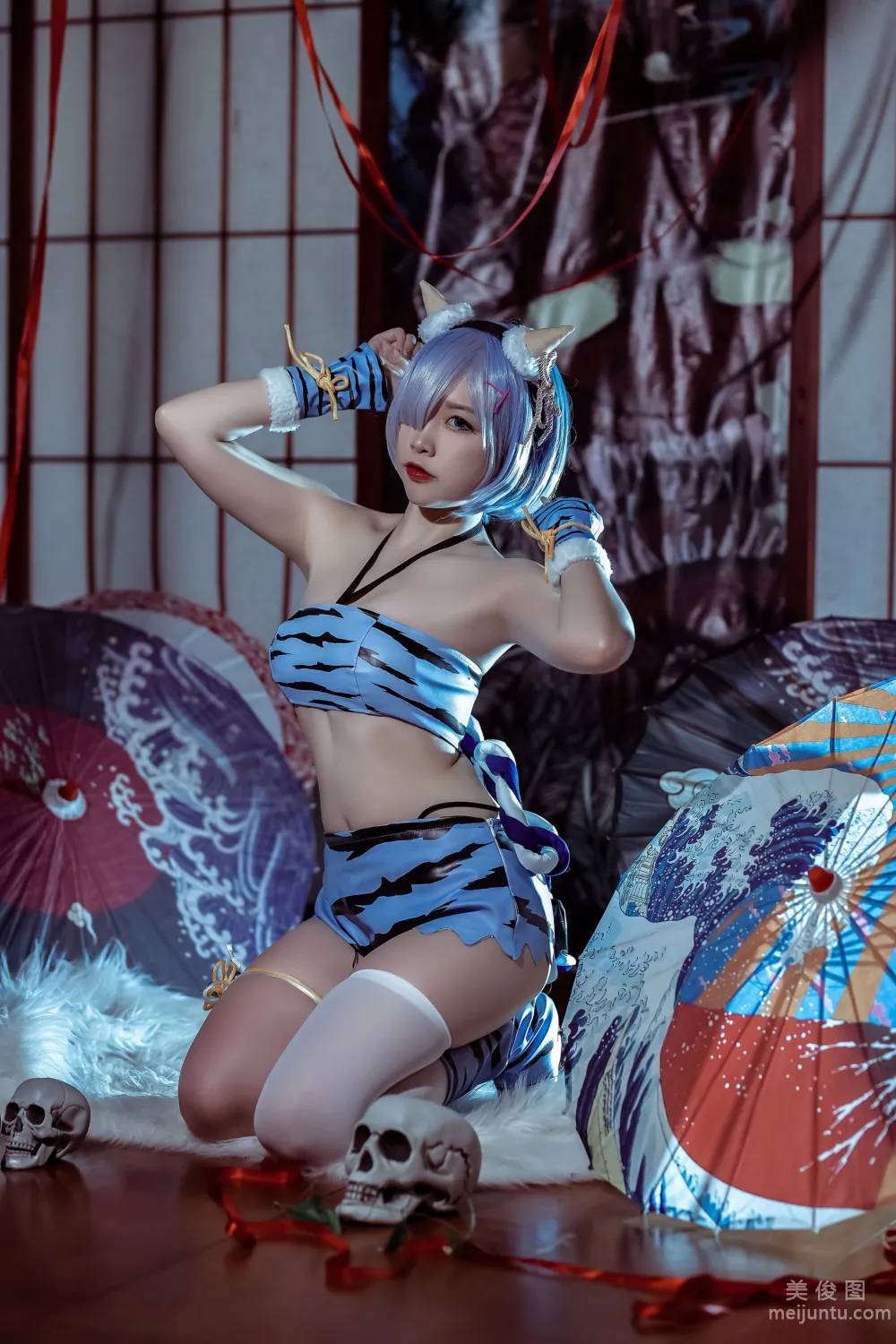 [网红COSER写真] 二佐Nisa - 蕾姆 夏日鬼衣 套图7