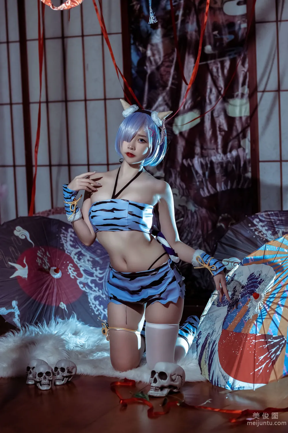 [网红COSER写真] 二佐Nisa - 蕾姆 夏日鬼衣 套图3
