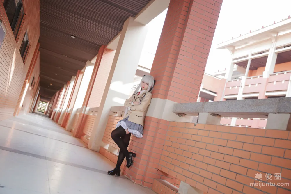 [Web Idol COSER Photos] G44 Buhui Shoushang, Wu Zhi School Uniform photo 4