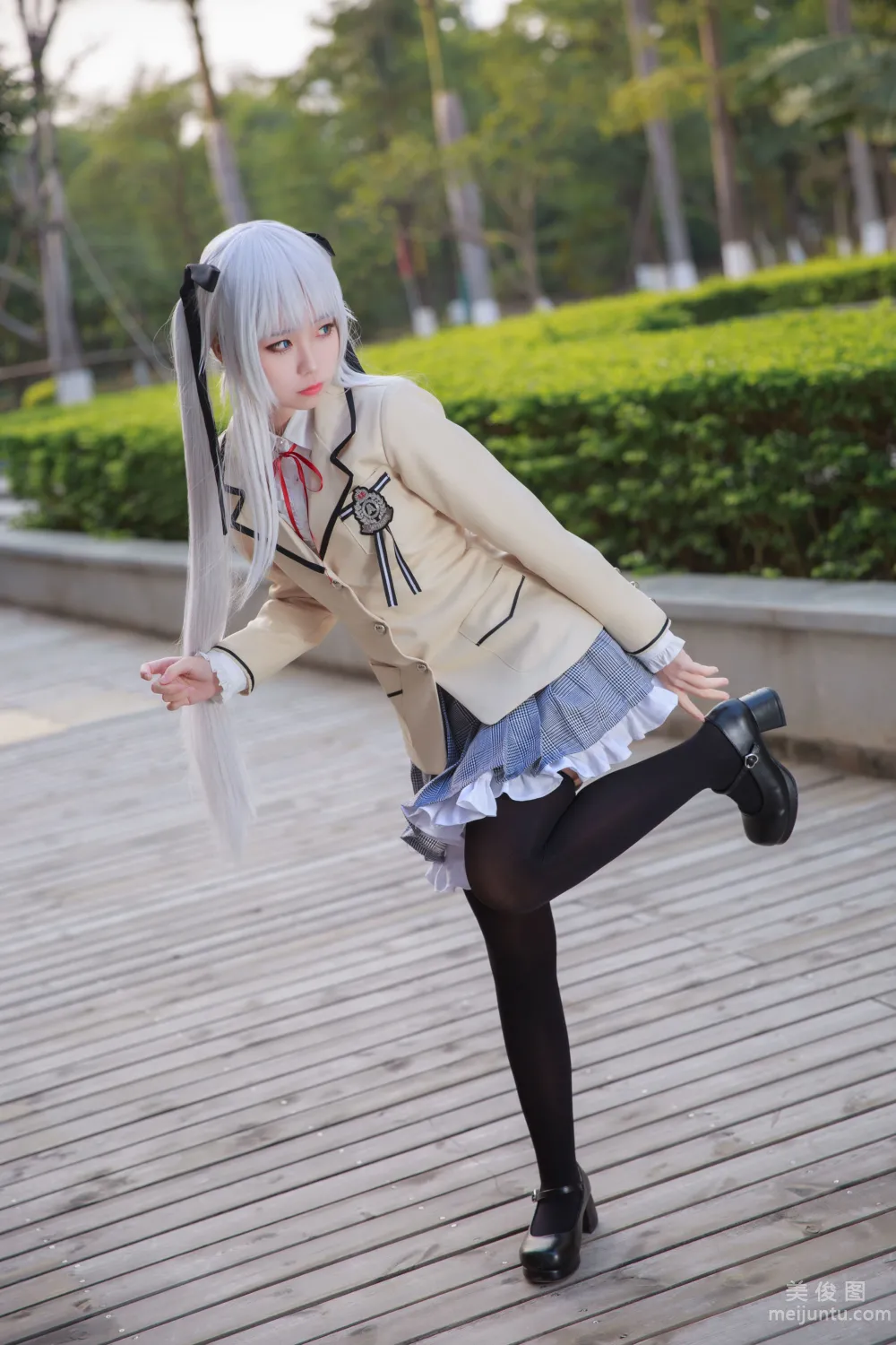 [Web Idol COSER Photos] G44 Buhui Shoushang, Wu Zhi School Uniform photo 11