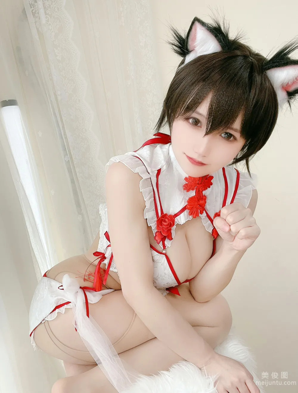 [Web Idols COSER Photos] Xiaocang Qiandai w - Cat Ears Short Hair photo 4