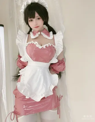 [網紅COSER寫真] 小倉千代w - 粉色漆皮女仆