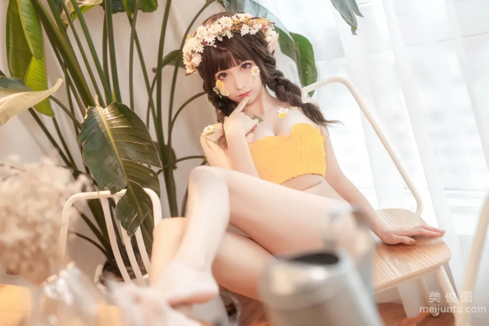 [网红COSER写真] 蠢沫沫 - 尖耳国度 花精灵 套图10