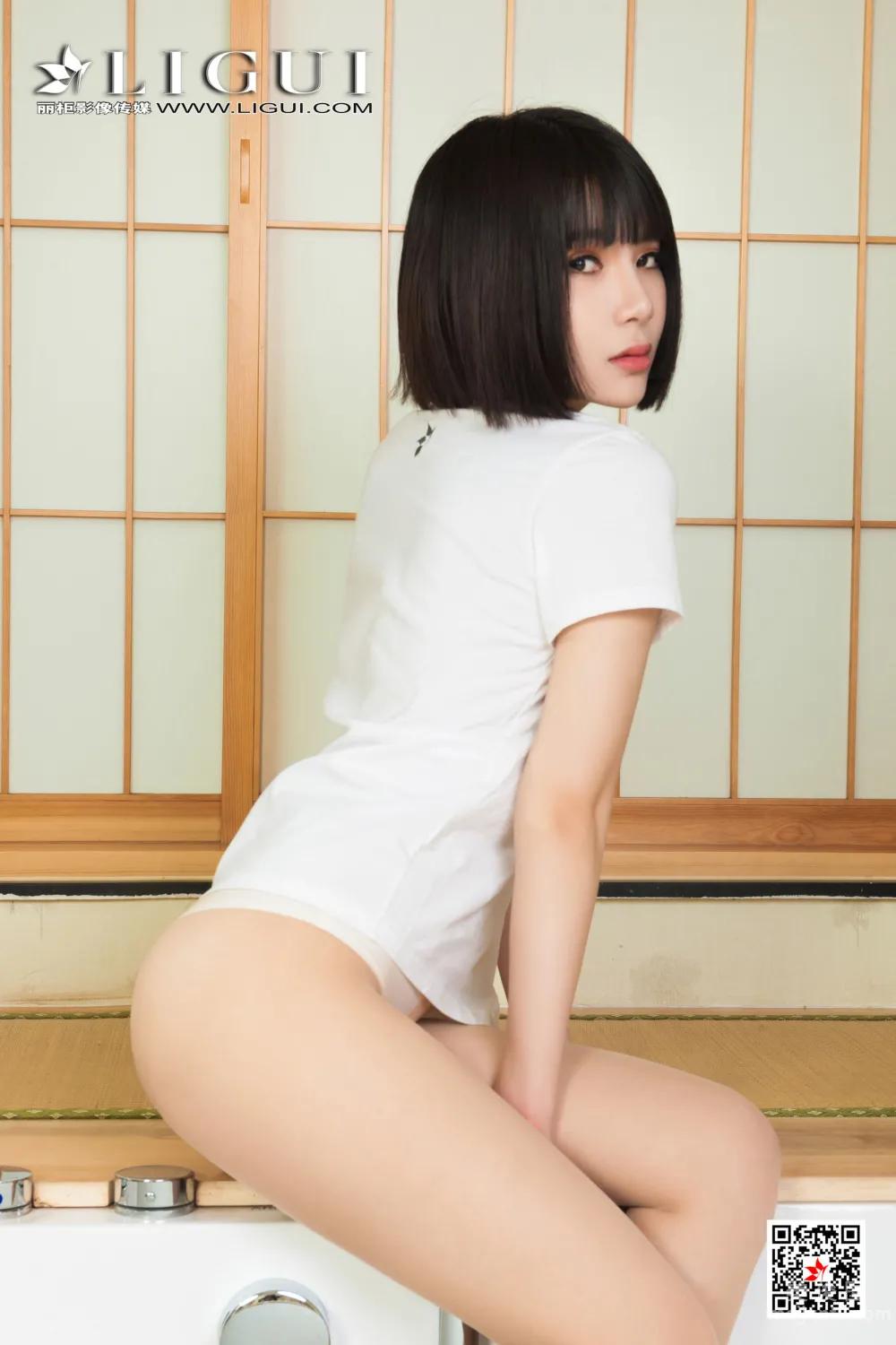 [Ligui] 2021.09.29 Model Xiao Qi Silk Stockings and Beautiful Legs Set photo 9