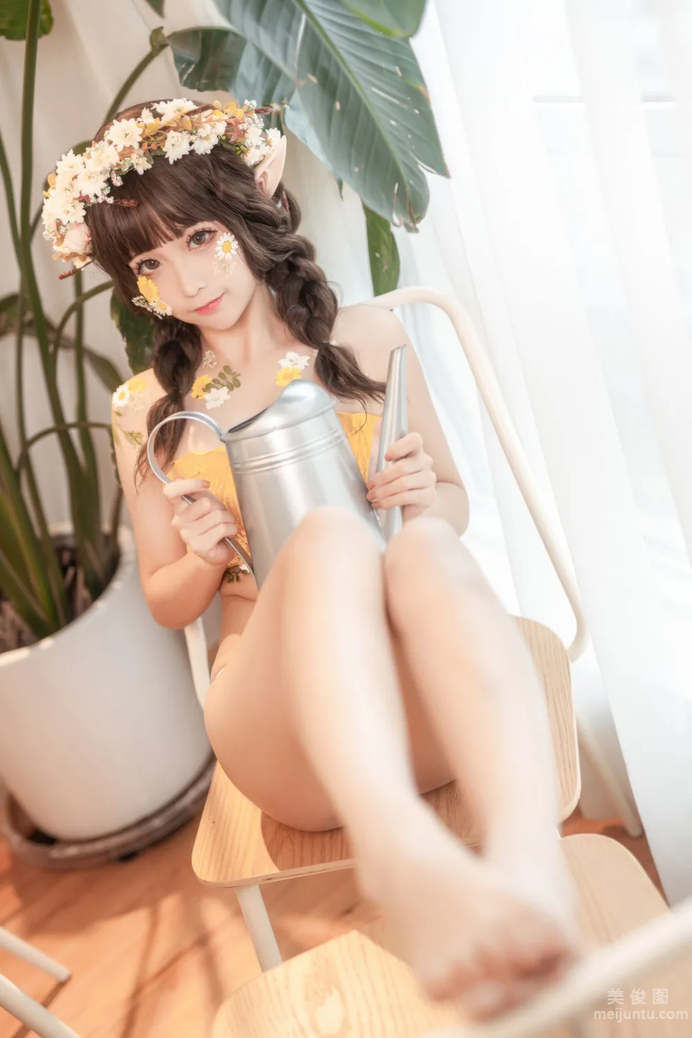 [网红COSER写真] 蠢沫沫 - 尖耳国度 花精灵 套图15