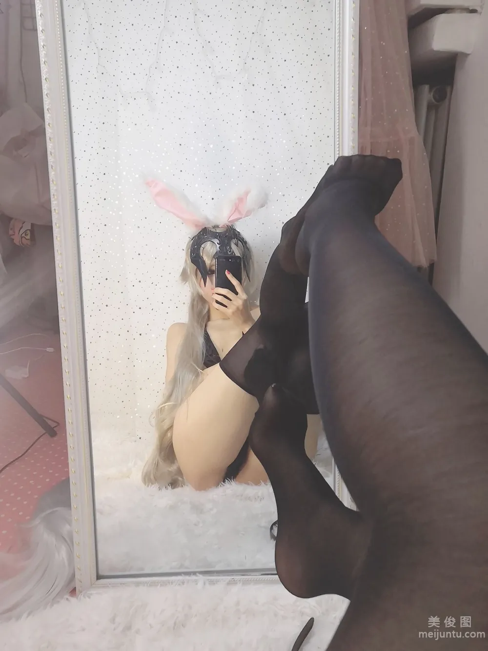 [Web Idols Cosplay Photos] Taihe Jinda Baba - Black Jeanne Bunny Set photo 5