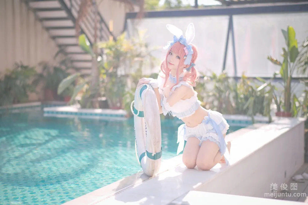 [Web Idol COSER Photos] Huaqi Hana - Summer Sweetheart Swimwear Set photo 11