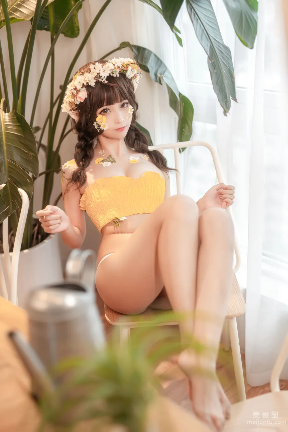 [网红COSER写真] 蠢沫沫 - 尖耳国度 花精灵 套图12