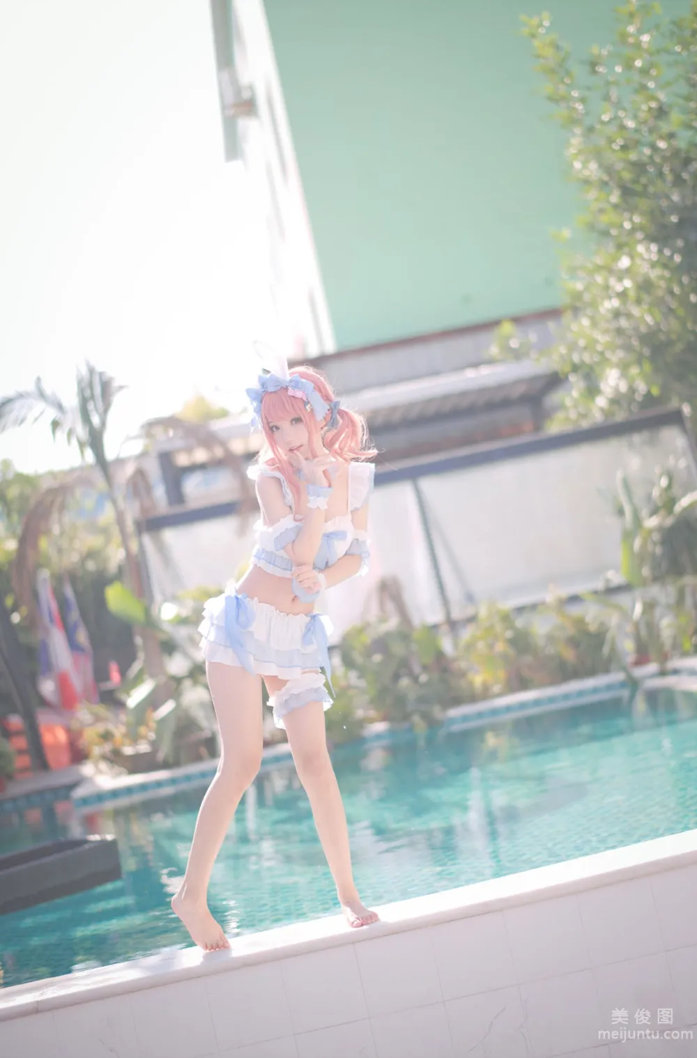 [Web Idol COSER Photos] Huaqi Hana - Summer Sweetheart Swimwear Set photo 28