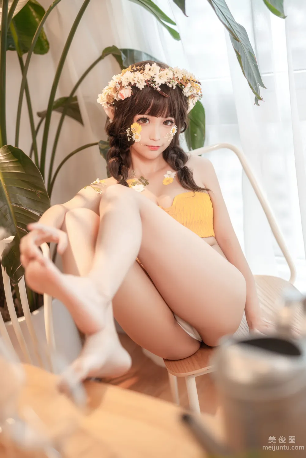 [网红COSER写真] 蠢沫沫 - 尖耳国度 花精灵 套图11