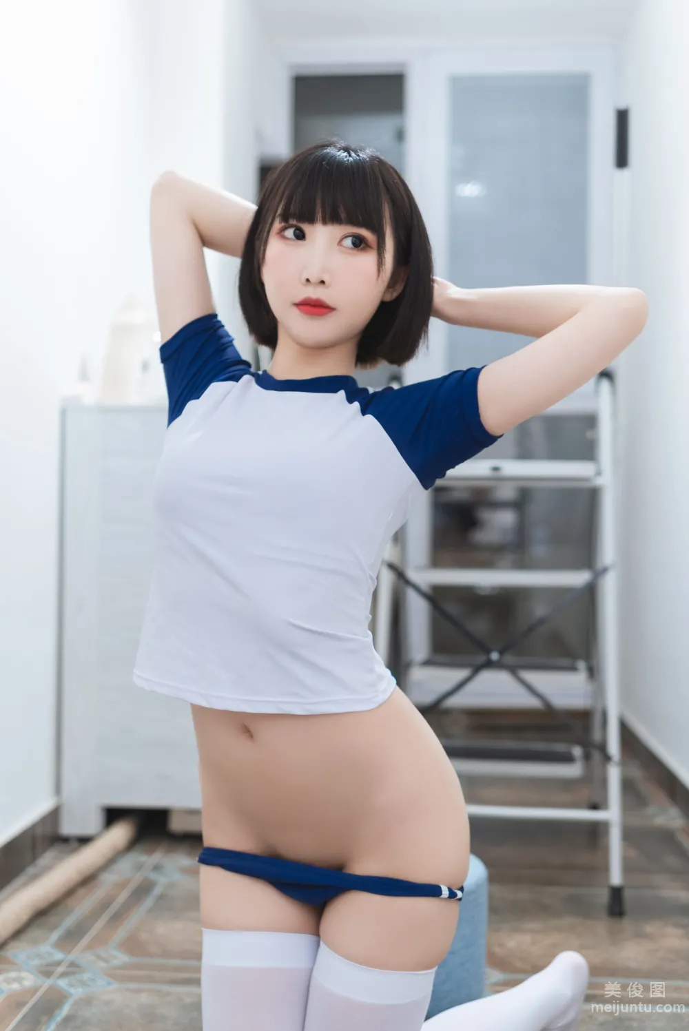 [Web Idols COSER Photo] Mianbing Xianer, Gymnastics Suit Set photo 15