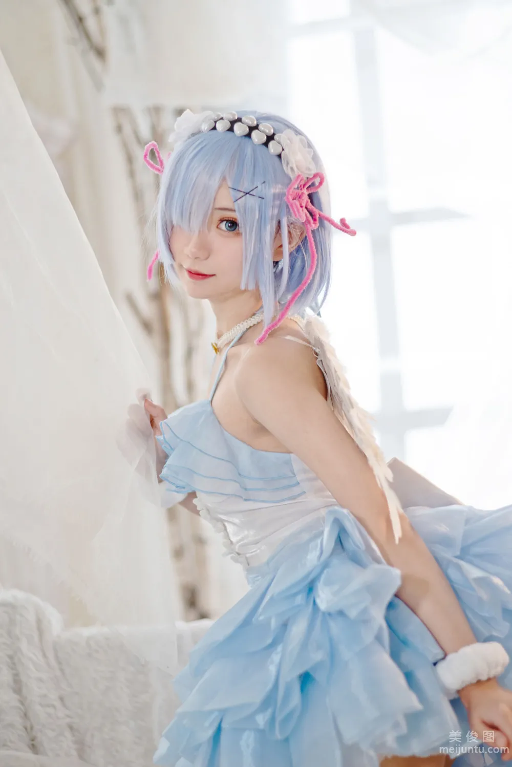 [Web Idols COSER Photos] Huaqi Hana - Rem Angel Set photo 4