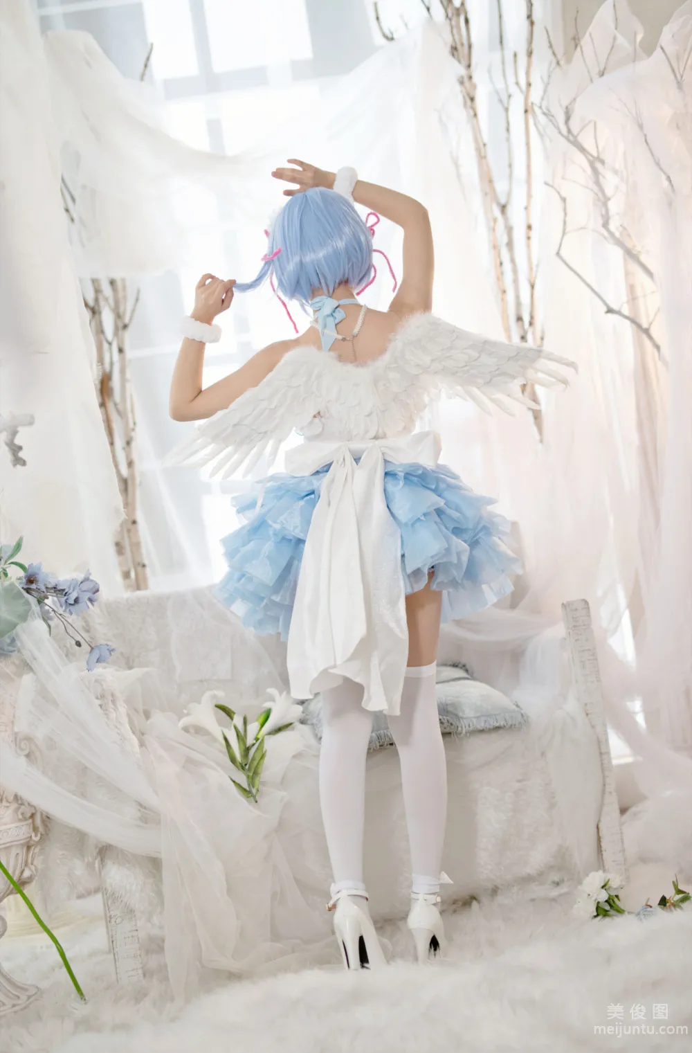 [Web Idols COSER Photos] Huaqi Hana - Rem Angel Set photo 2
