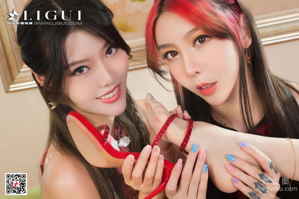 [丽柜Ligui] 2021.09.20 Model 兔子&凉儿&钟情  丝足美腿套图12