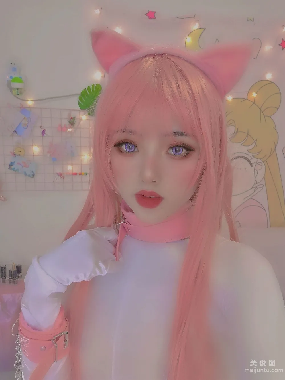 [Web Celebrity COSER Photo] Taihe Jinda Baba - Bodysuit White Stockings Set photo 14