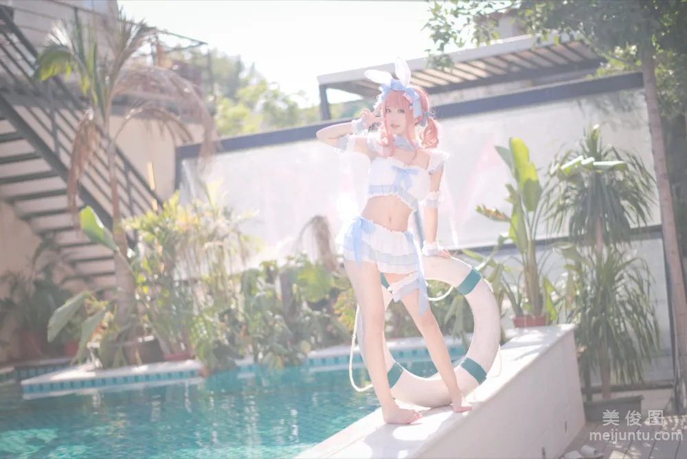 [Web Idol COSER Photos] Huaqi Hana - Summer Sweetheart Swimwear Set photo 10