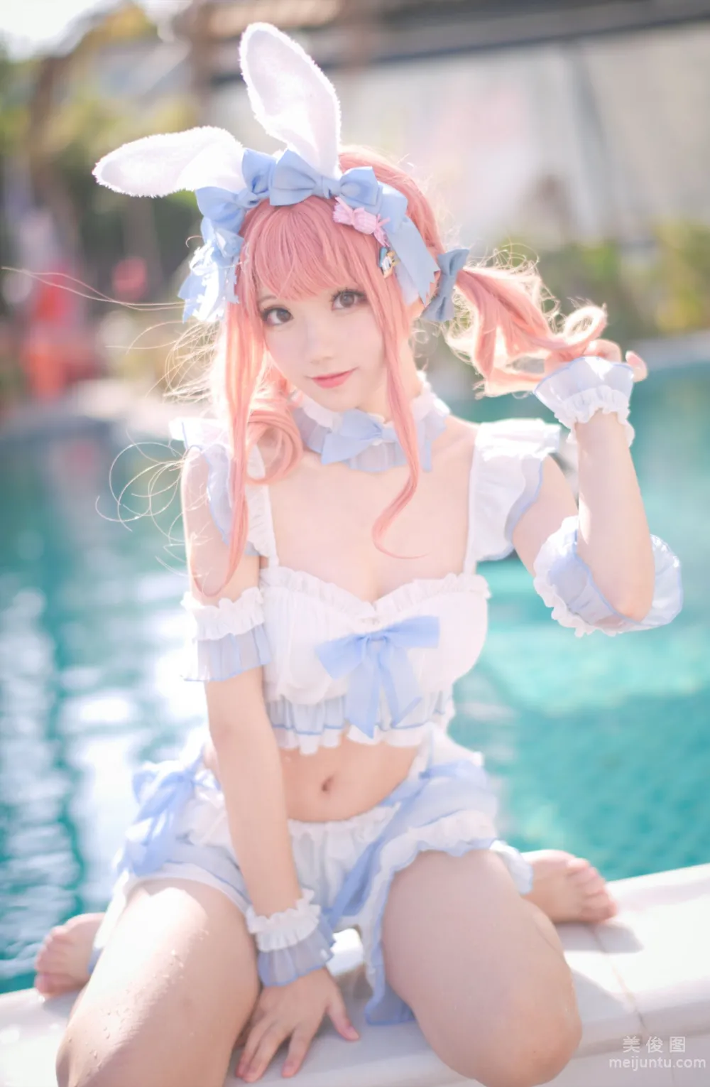 [Web Idol COSER Photos] Huaqi Hana - Summer Sweetheart Swimwear Set photo 25