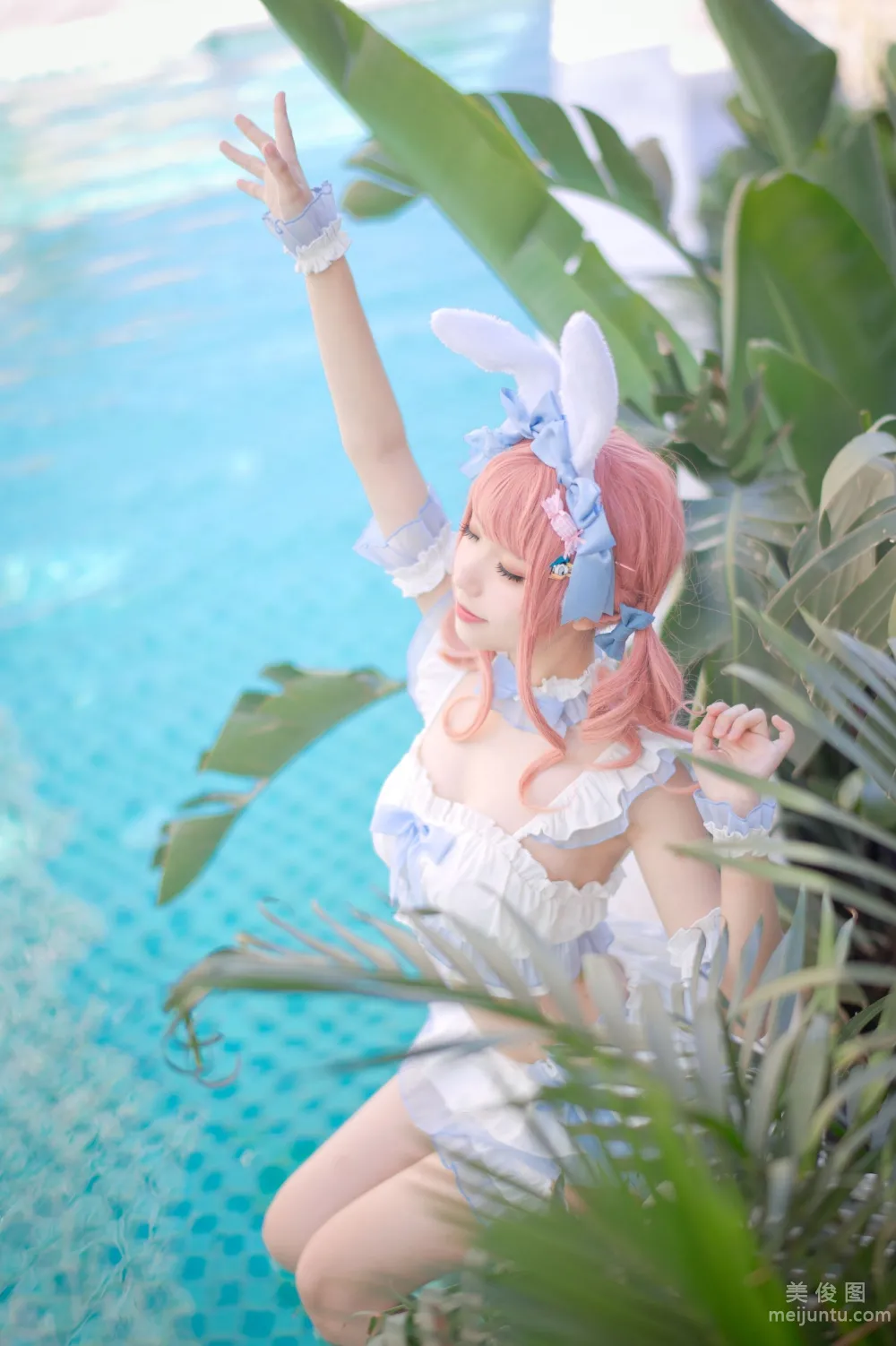 [Web Idol COSER Photos] Huaqi Hana - Summer Sweetheart Swimwear Set photo 37