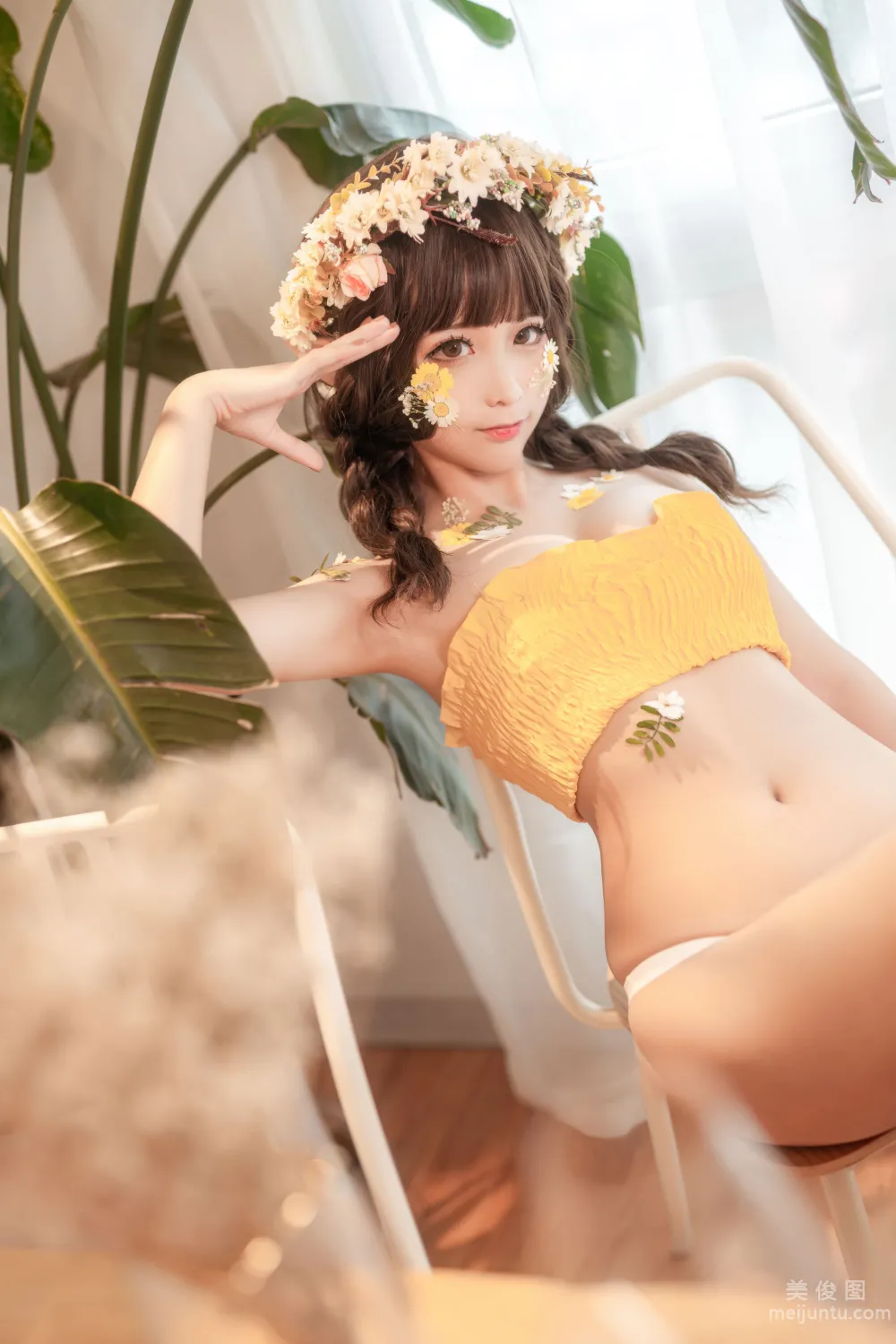 [网红COSER写真] 蠢沫沫 - 尖耳国度 花精灵 套图7