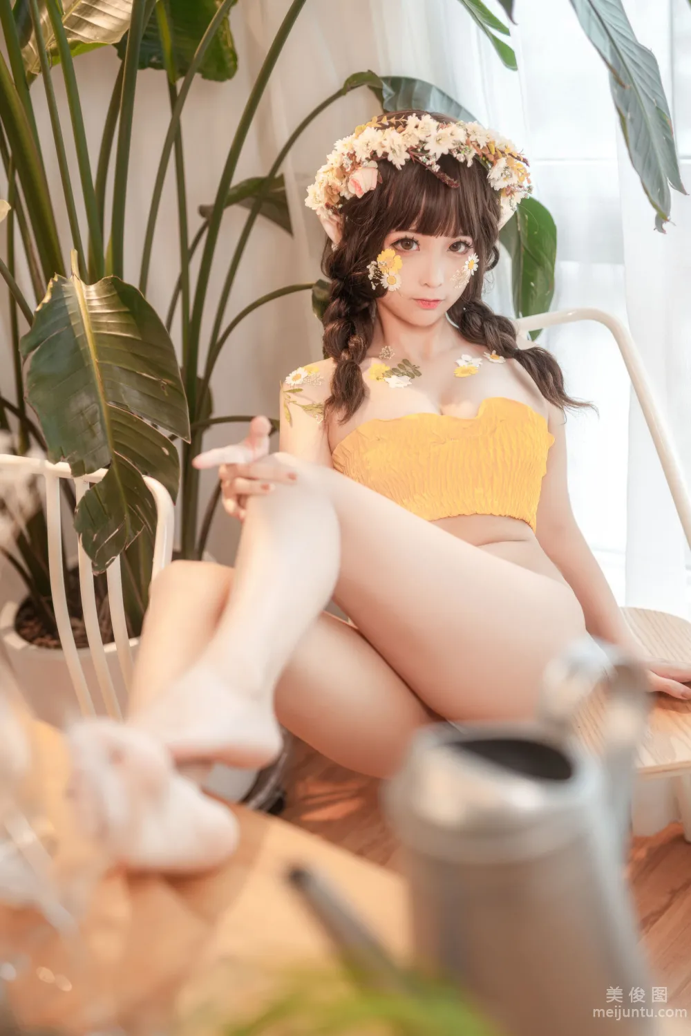 [网红COSER写真] 蠢沫沫 - 尖耳国度 花精灵 套图9