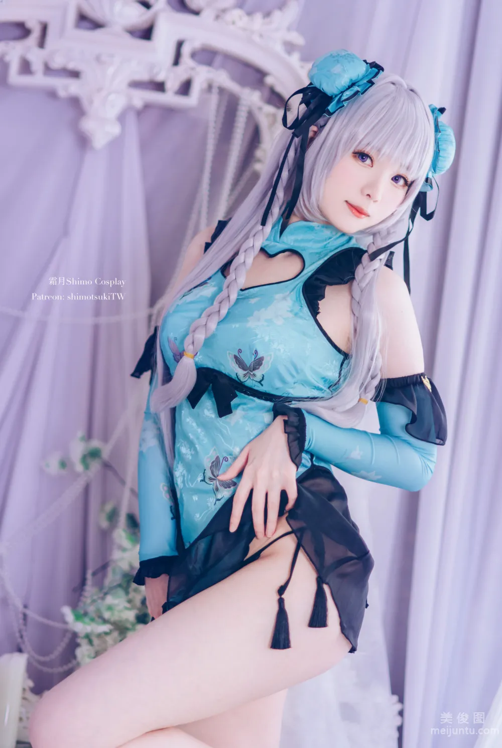 [Internet Celebrity COSER Photo] Weibo Girl Shuangyue shimo - Enchanting Dream Tale Lin Daiyu Set photo 4
