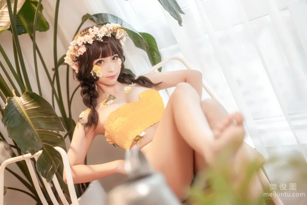 [网红COSER写真] 蠢沫沫 - 尖耳国度 花精灵 套图13