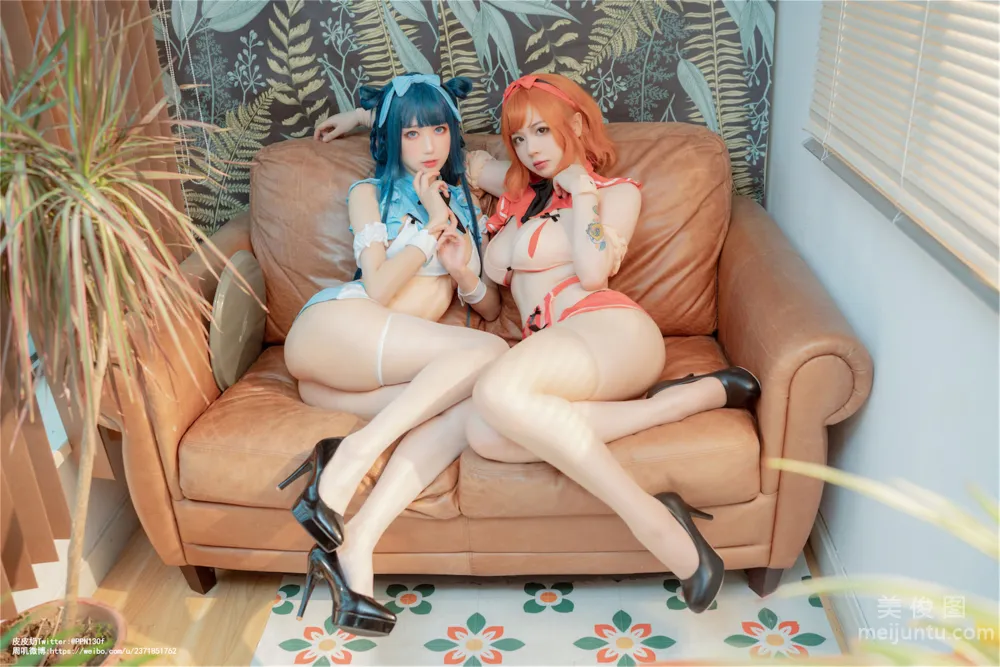 [網紅COSER寫真] 皮皮奶可可愛了啦&amp;周叽是可愛兔兔 - 服務員 套圖 13