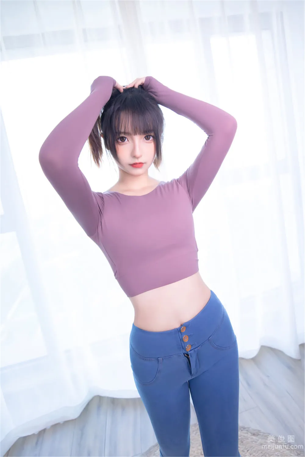 [網紅COSER寫真] 蘿莉神楽闆真冬 之 牛仔狂熱 64