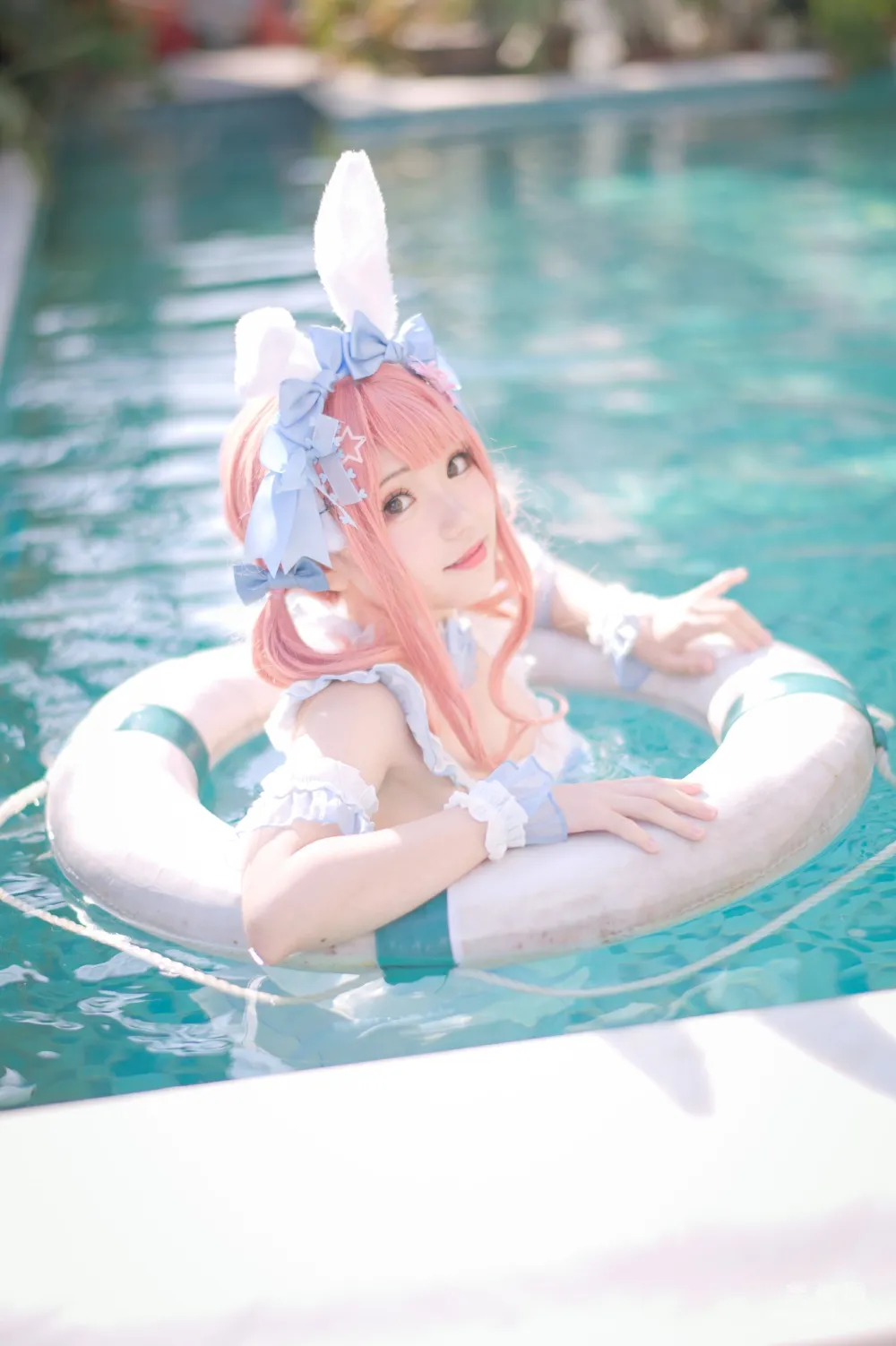 [Web Idol COSER Photos] Huaqi Hana - Summer Sweetheart Swimwear Set photo 17