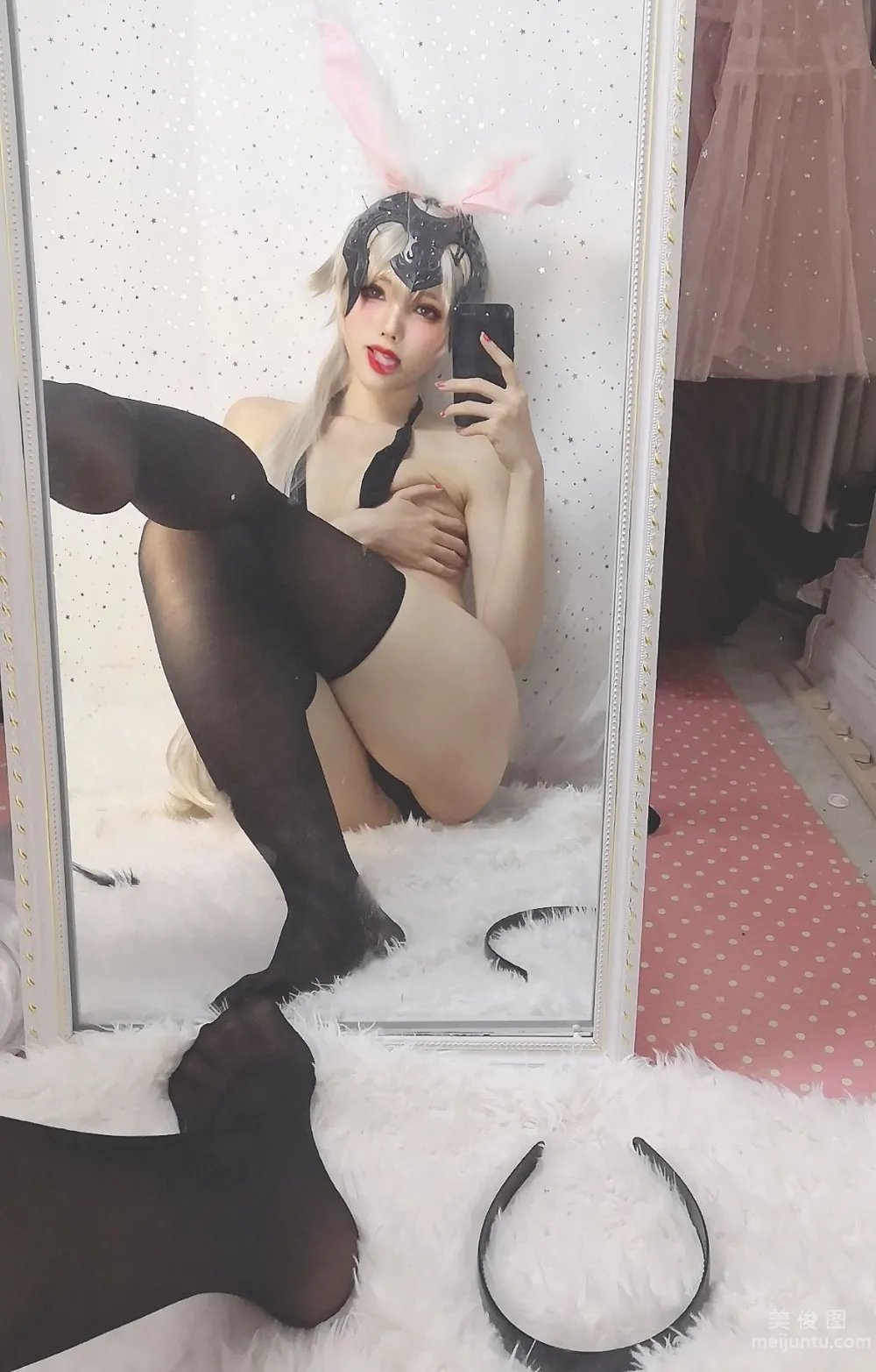 [Web Idols Cosplay Photos] Taihe Jinda Baba - Black Jeanne Bunny Set photo 4