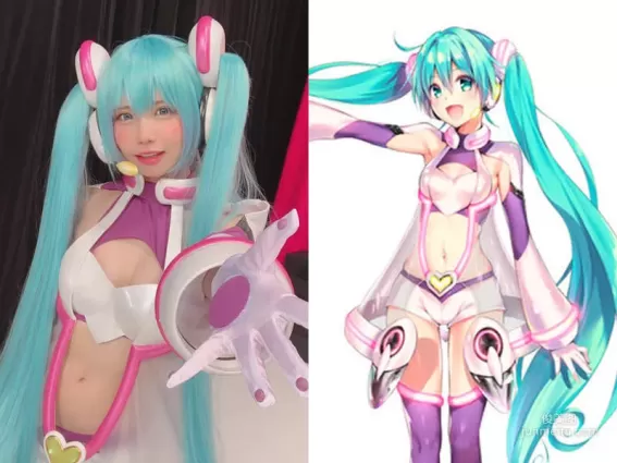 「矢吹健太朗」繪制的初音形象圖《えなこ》Cosplay 重現啦～