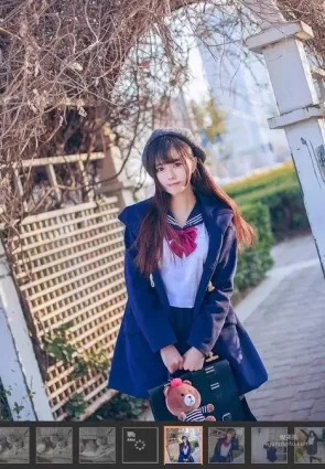 小野妹子的冬季校服 外套的下水手服真可愛
