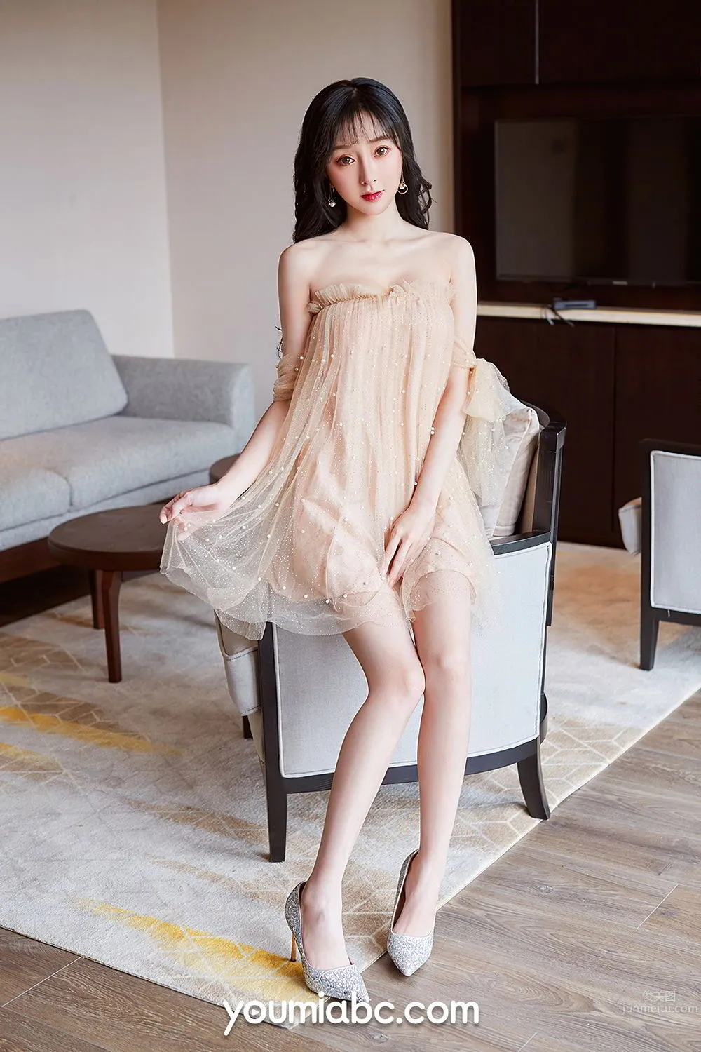 YouMei Li Xianxian, Black Stockings Beauty photo 1