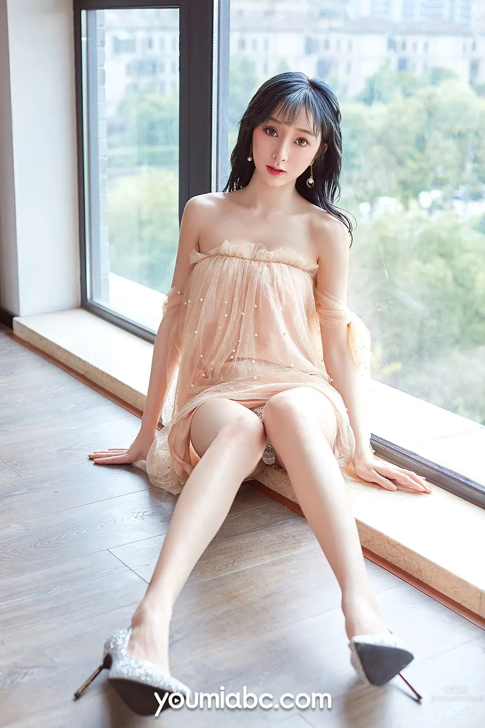 YouMei Li Xianxian, Black Stockings Beauty photo 15