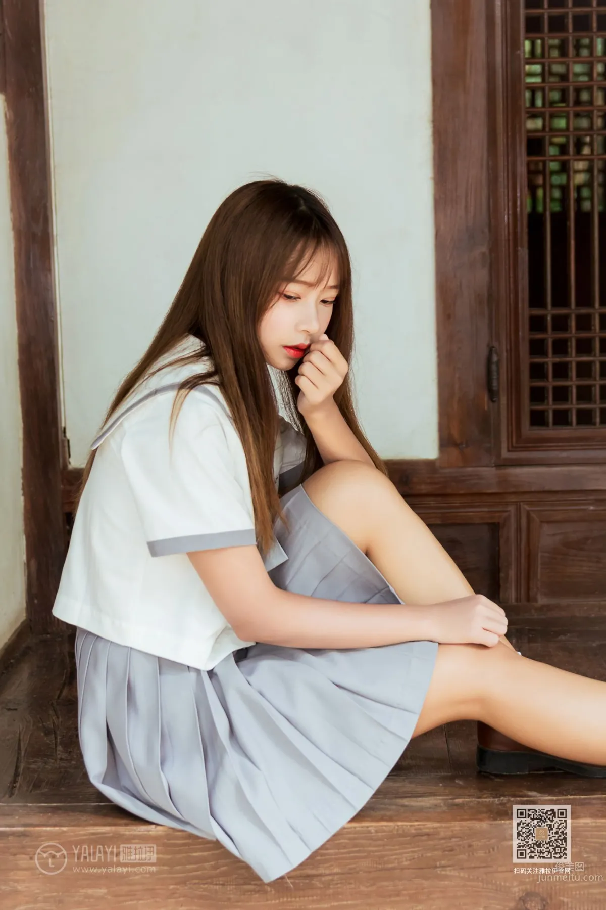 [YALAYI] 2019.11.22 No.471 Yuexiu Pleated Skirt Girl, A He photo 27