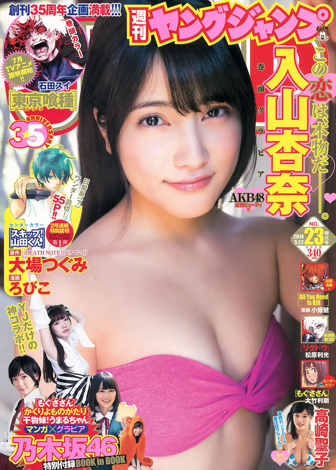 [Weekly Young Jump] 2014 No.23 Anna Iriyama Seiko Takasaki Nogizaka46 photo 1