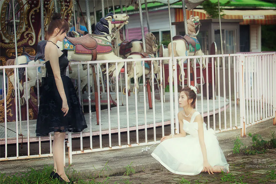 韩国车模女神李恩慧 黑色天使写真_15