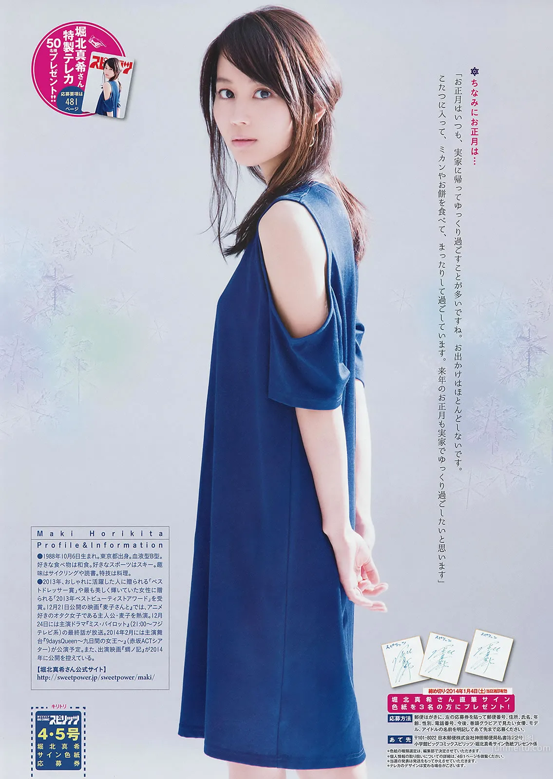 [Weekly Big Comic Spirits] 2014 No.01-06 桜井美南 大原樱子 松井珠理奈 堀北真希 [28P]_14