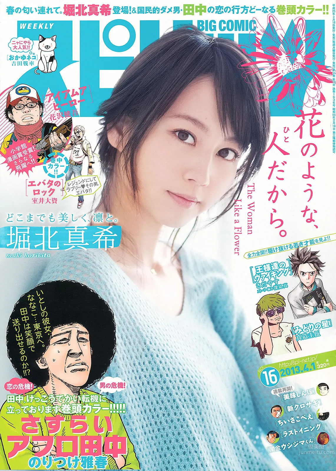 [Weekly Big Comic Spirits] 2013 No.14-17 新井恵理那 オードリー亜谷香 堀北真希 铃木爱理 矢岛舞美_1