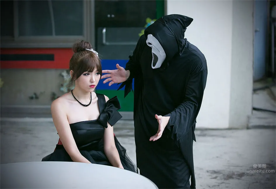 韩国车模女神李恩慧 黑色天使写真_20
