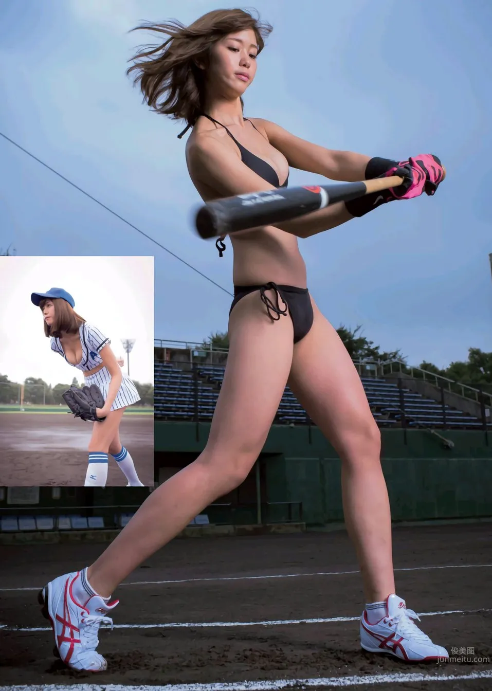 Ami Inamura, Beautiful Legs Fully Revealed! The Divine First Pitch photo 17