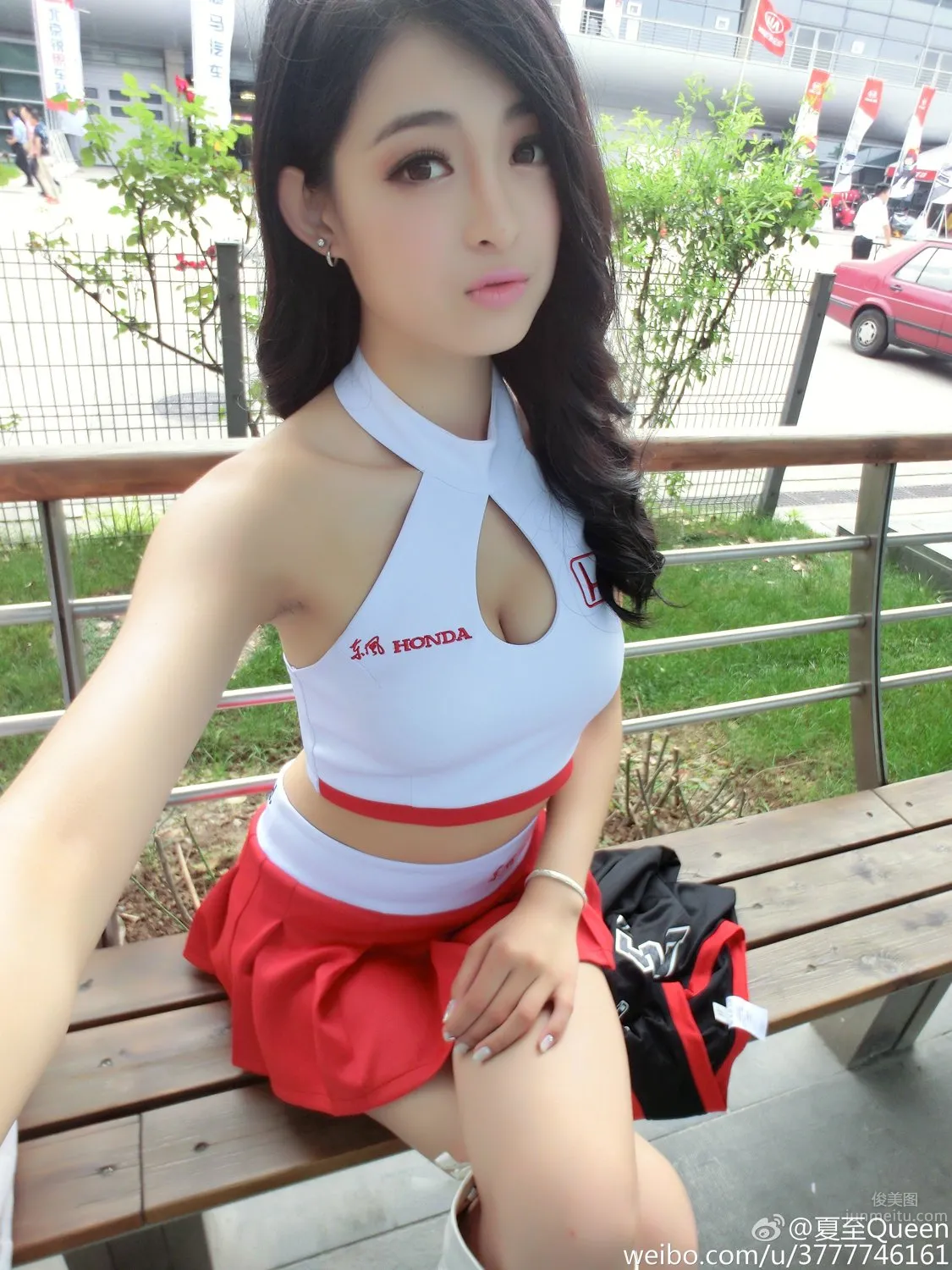 Big Ears Xia Zhi, Beautiful and Elegant Car Model Private Shoot photo 26