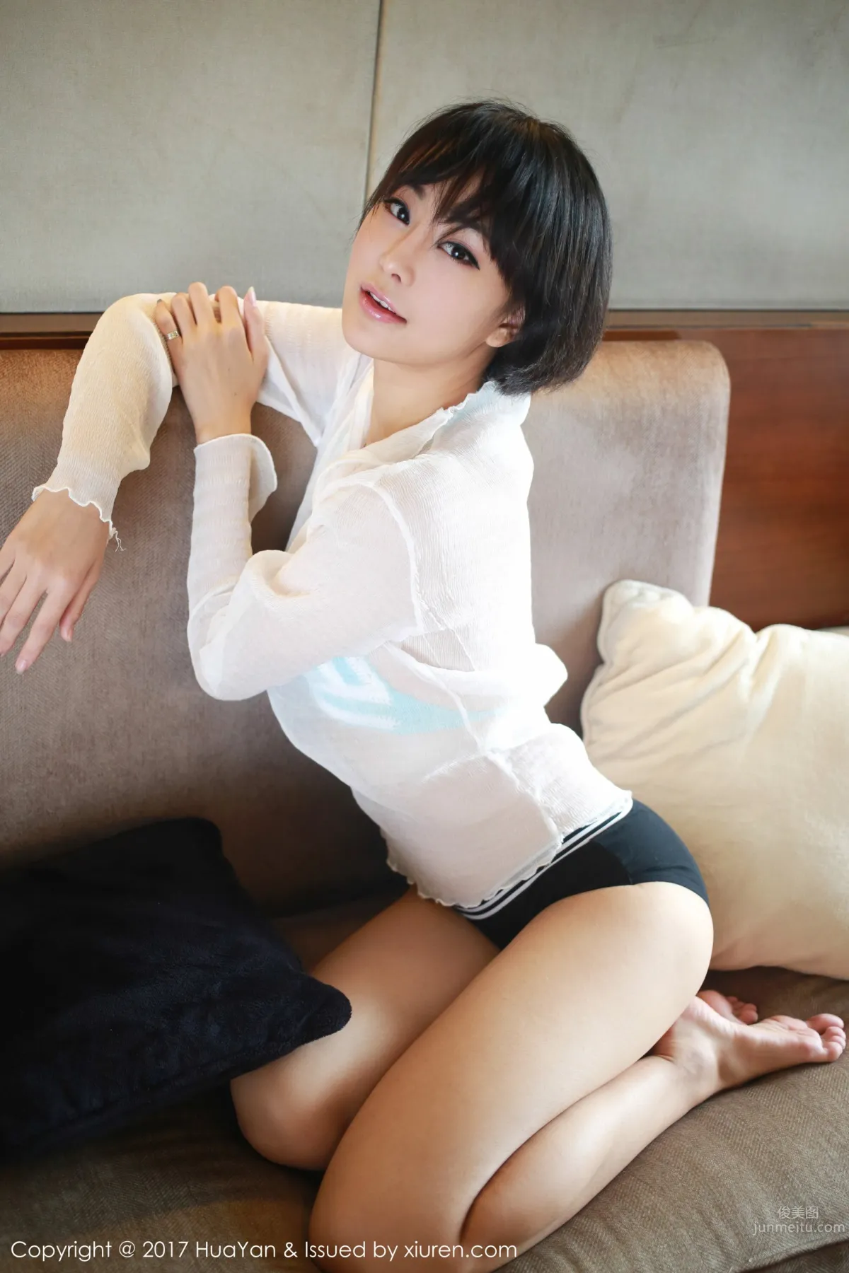 清新短发艺蕾 日系风班比跪_5
