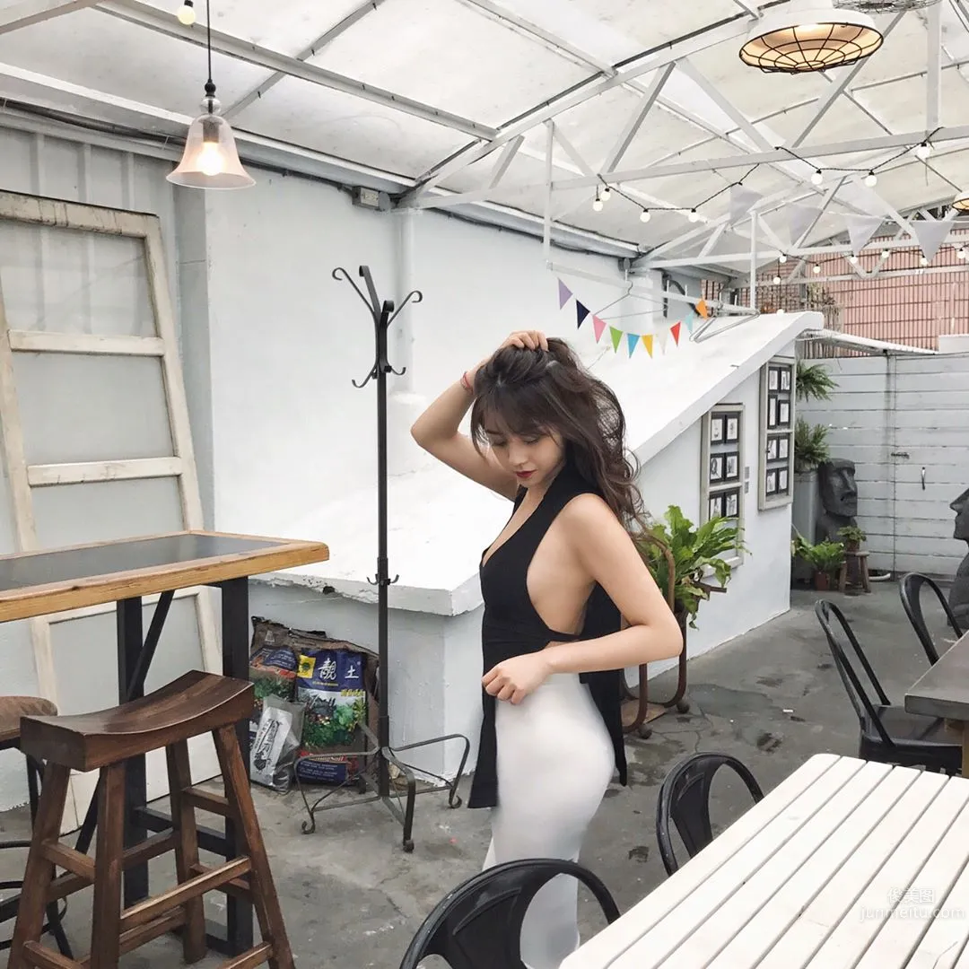 超美混血儿Tia 侧面运动照激似小昆凌_23