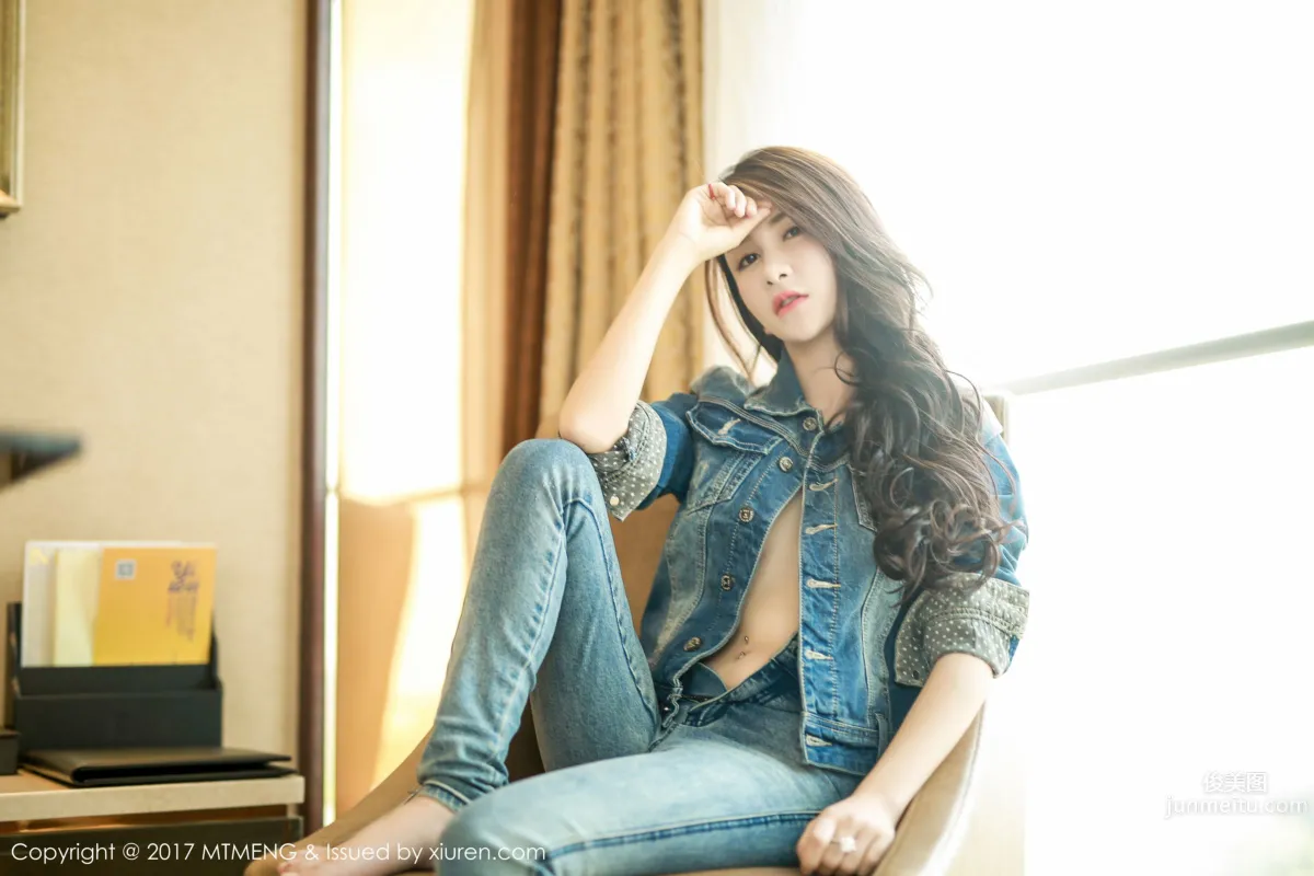美人李李七七喜喜 香肩玉足牛仔服 14