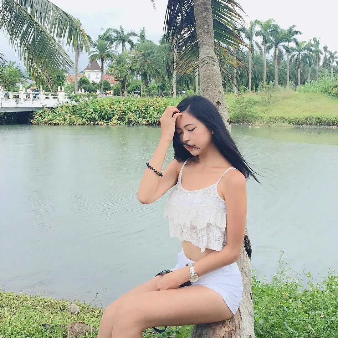 Pretty Girl Chen Pinyan Playing in the Water by the Japanese Seaside, Releasing the Healthiest and Most Beautiful Figure on the Beach photo 12