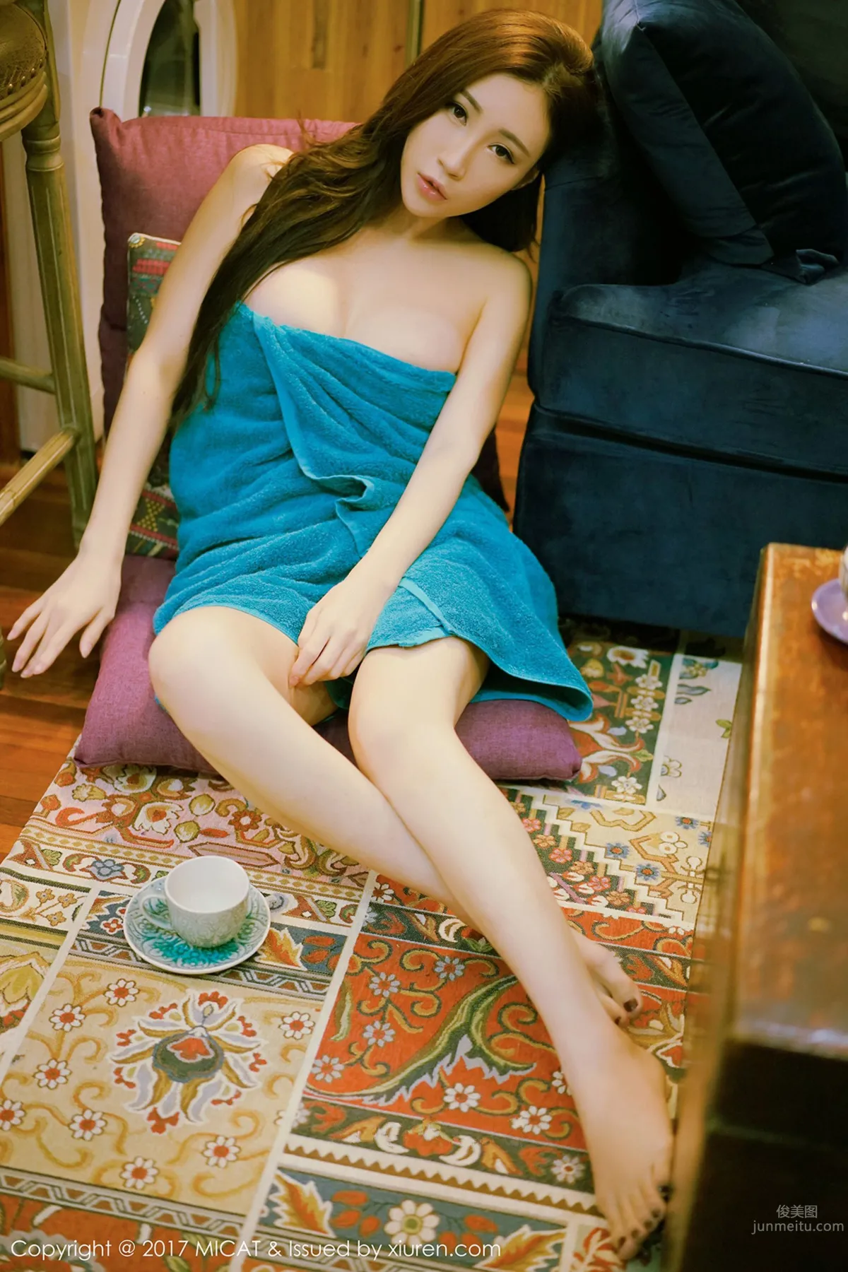 Beauty Host Sun Mengyao V, Blue Bathrobe Elegant and Charming photo 31