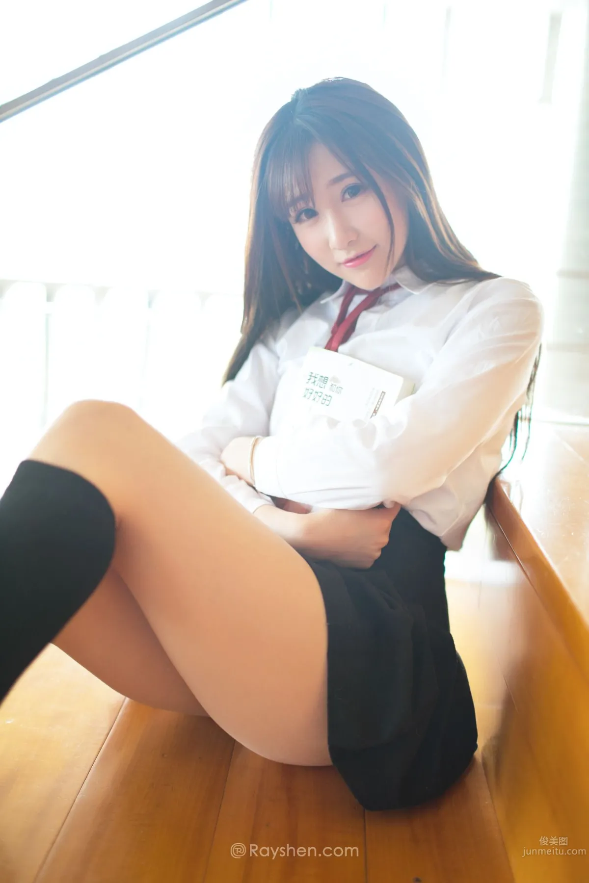 灵动美女张飞飞 纯情唯美校服写真_6