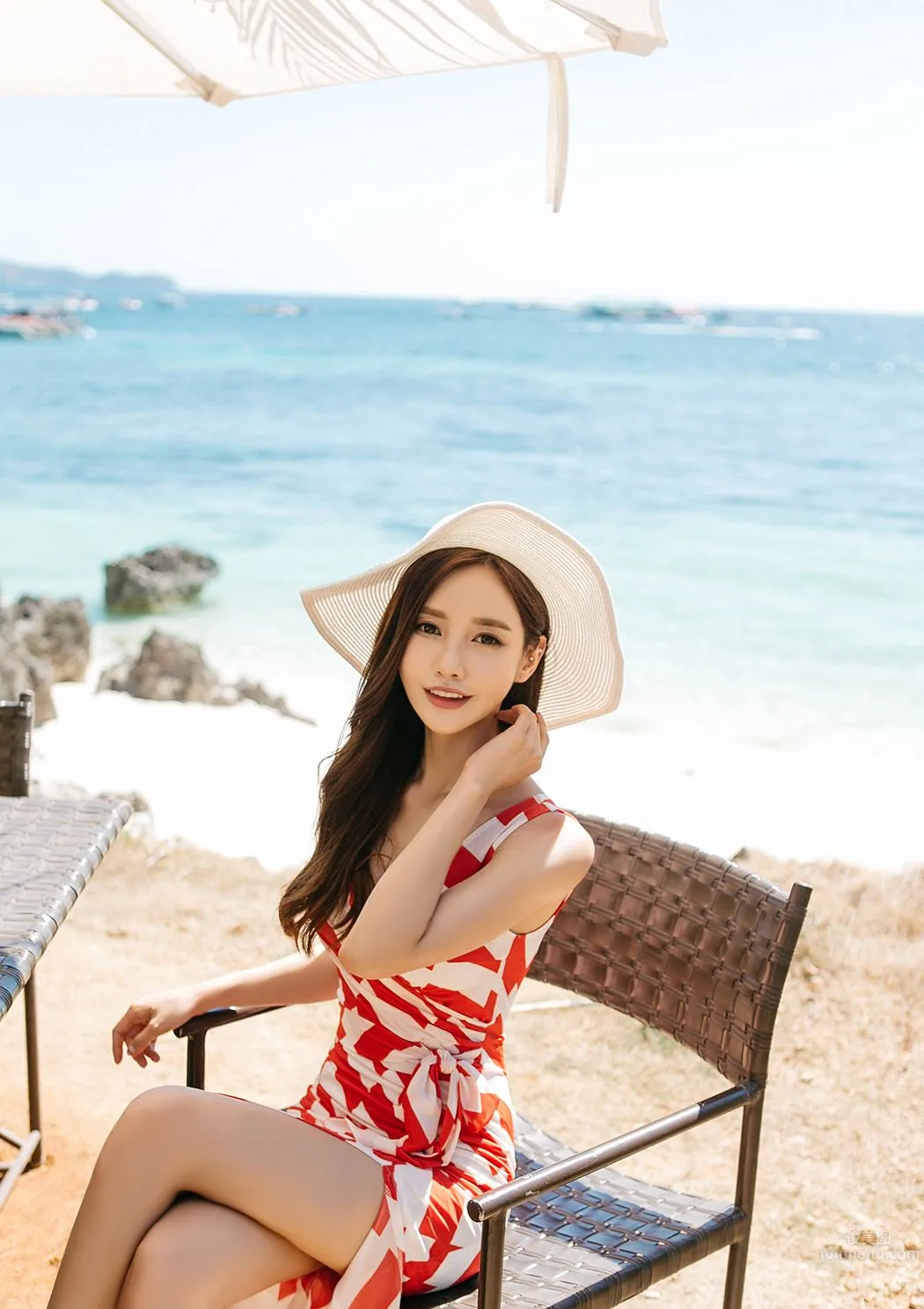 韓國女神孫允珠 唯美沙灘長裙系列 27